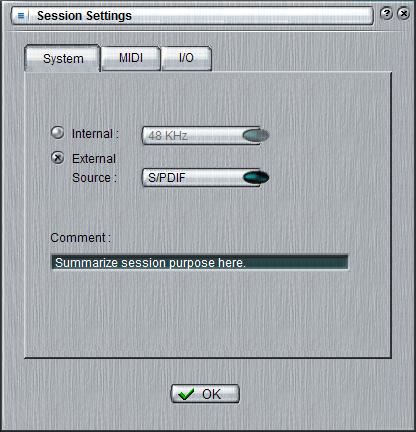 External Source Setting - 1212M